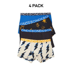 Bonds Boys Trunk Supportive Pouch with Comfy Coverage and Elastic 4 Pack UWCF4A