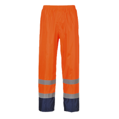 Portwest Hi-Vis Classic Two Tone Rain Pants Reflective Taped Work H444
