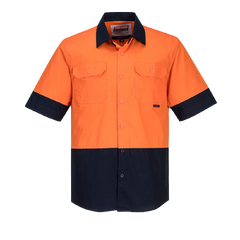 Portwest Hi-Vis Two Tone Lightweight Short Sleeve Shirt Reflective Safety MS802