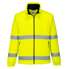 Portwest Hi-Vis Essential Polar Fleece 2 Tone Zip Reflective Work Safety F250