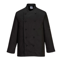 Portwest Somerset Chefs Jacket Mandarin Collar Reversible Front Jacket C834