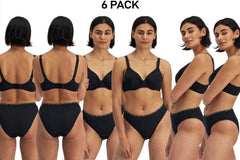 Bonds Womens Damn Dry Active Hi Bikini Protect Odours & Light Leaks 6 Pack WRJC