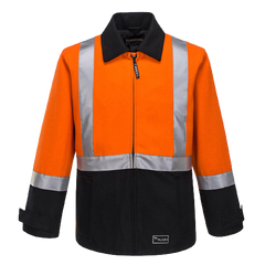 Portwest Mens Huski Bluey Jacket Hi Vis Full Zip Flame Resistant Lining K8018