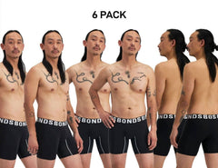 Bonds Mens Chafe Off Trunk Inner Thigh Panel Comfort & Friction Free 6 Pack MWB6