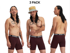 Bonds Mens Total Package Mid Trunk Smooth Viscose Bamboo Mid Length 3 Pack MWA9