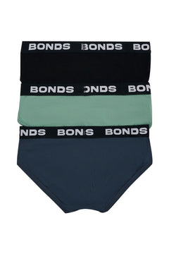 Bonds Mens Total Package Brief Moisture Wicks & Anti Chafe Panel 3 Pack MWF73A