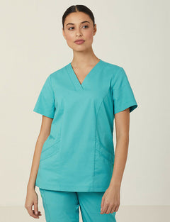 NNT Uniform Womens Next Gen Antibacterial Florence Scrub Top V Neck Nurse CATULM