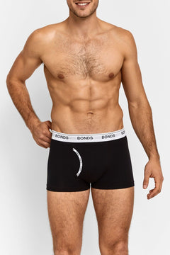 Bonds Mens Guyfront Trunk Stretchy Cotton Seam free Sides Elastic 6 Pack MZ963N