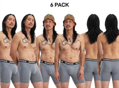 Bonds Mens Total Package Mid Trunk Smooth Viscose Bamboo Mid Length 6 Pack MWA9