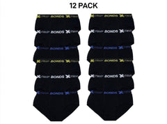 Bonds Mens X-Temp Brief Stretchy Wide Waistband Super Flat Seams 12 Pack MWHM3A