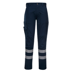 Portwest PW3 Cargo Stretch Pants Slim Fit HiVisTex Pro Tape Cotton Pant PW341