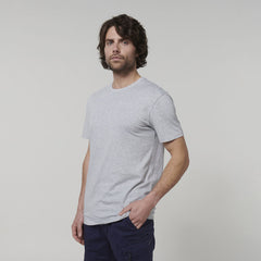 Hard Yakka Mens Cotton Breathable Crew Neck Short Sleeve Core Tee Y19251