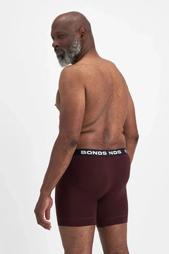 Bonds Mens Total Package Mid Trunk Smooth Viscose Bamboo Mid Length 3 Pack MWA9