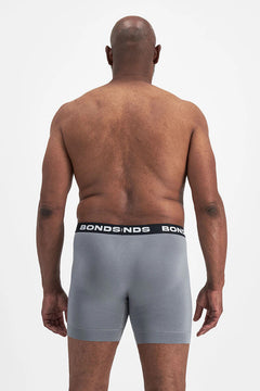 Bonds Mens Total Package Mid Trunk Smooth Viscose Bamboo Mid Length 6 Pack MWA9