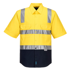 Portwest Hi-Vis Two Tone Regular Weight Shirt Tape Over Shoulder Safety MS102