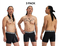 Bonds Mens Chafe Off Trunk Inner Thigh Panel Comfort & Friction Free 3 Pack MWB6