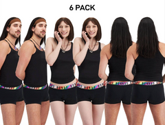 Bonds Mens Pride Icons Trunk Neon Rainbow Waistband FRSH Technology 6 Pack MW3Y