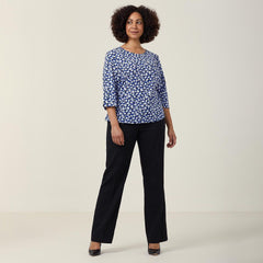 NNT Womens 4 Pack Antibacterial Petal Print Comfy Classic 3/4 Sleeve Top CATUFN