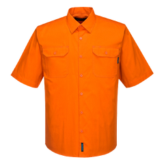 Portwest Hi-Vis Lightweight Short Sleeve Shirt Breathable Polo Shirt Work MS302