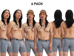 Bonds Mens Total Package Mid Trunk Smooth Viscose Bamboo Mid Length 6 Pack MWA9