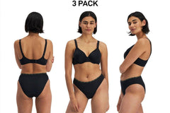 Bonds Womens Damn Dry Active Hi Bikini Protect Odours & Light Leaks 3 Pack WRJCA