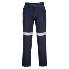 Portwest Straight Leg Pants with Tape Lightweight Reflective Tape MW705
