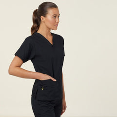 NNT Womens 4 Pack Wonderwink Origins V Neckline Comfy Scrub Top Bravo CATU66