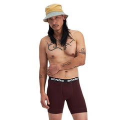 Bonds Mens Total Package Mid Trunk Smooth Viscose Bamboo Comfy Mid Length MWA9