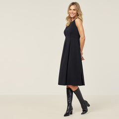 NNT Womens Crepe Stretch Elegant Midi Length Comfy Sleeveless Dress CAT69T