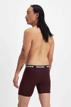Bonds Mens Total Package Mid Trunk Smooth Viscose Bamboo Mid Length 6 Pack MWA9