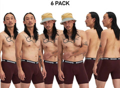 Bonds Mens Total Package Mid Trunk Smooth Viscose Bamboo Mid Length 6 Pack MWA9