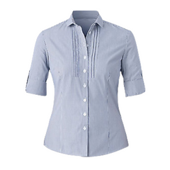 NNT Womens Cotton Blend Balance Stripe 3/4 Roll up Shirt Classic Shirt CAT4MB