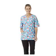 NNT Womens Santa Scrub Top Unisex Relaxed Fit V Neckline Nurse Workwear CATRF4