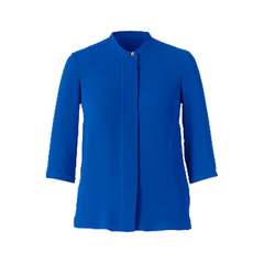 NNT Womens Discontinued Double Georgette 3/4 Sleeve Blue Blouse CAT4Q1