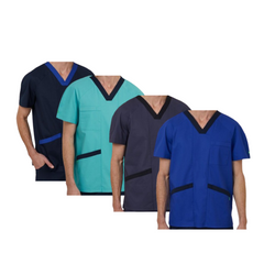 NNT Uniform Men Next Gen Antibacterial Koller Scrub Top Breathable Cotton CATRFU