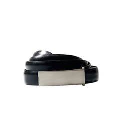 NNT Womens Femal Slimline Leather Belt Nickel Buckle CAT01V