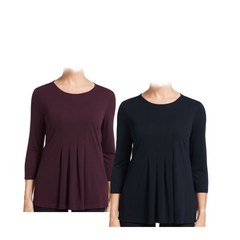 NNT Womens 3/4 Sleeve T-Top  Pleat Front Stretch Matt Jersey Comfort CATU7D