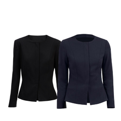 NNT Womens Formal Ponte Jacket Collarless Concealed t Zip  Business Coat CAT1E3
