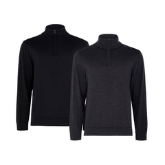 NNT Mens Wool Blend Knit Sweater Zip Neck Winter Warm Comfort Long Sleeve CATE37