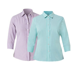 NNT Womens Cotton Blend 3/4 SLV Tuck Skirt Classic Collared Fit Shirt CAT4LD