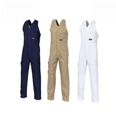 DNC Workwear Mens Cotton Drill Action Back Overall Comfortable Work 3121