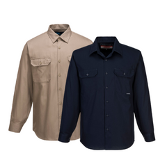 Portwest Adelaide Shirt, Long Sleeve, Regular Weight Button Front Closure MS903