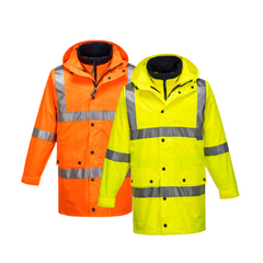 Portwest Argyle Full Day/Night 4-in-1 Jacket 2 Tone Reflective Work Safety MJ883
