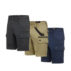 KingGee Mens Tradies Stretch Cargo Shorts Tough Work Safety Utility Comfy K69870