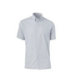 NNT Mens Cotton Shirt Fine Stripe Short Sleeve Cutaway Collar Business CATD78