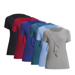 NNT Womens Soft Jersey S/S Round Neck T- Top Blouse Relaxed Fit CATU64