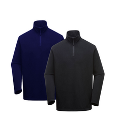 Portwest Mens Staffa Microfleece Pullover Jumper 1/4 Zip Warm Long Sleeve F180