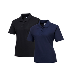 Portwest Naples Ladies Polo Shirt Ribbed Collar Soft Short Sleeve Shirt B209
