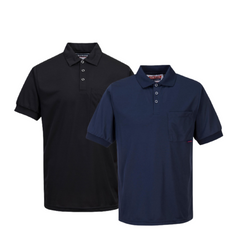 Portwest Short Sleeve Solid Colour Micro Mesh Polo Breathable Casual Shirt MP101