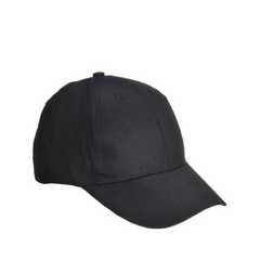 Portwest Six Panel Baseball Cap Adjustable Strap Comfortable Black Cap B010